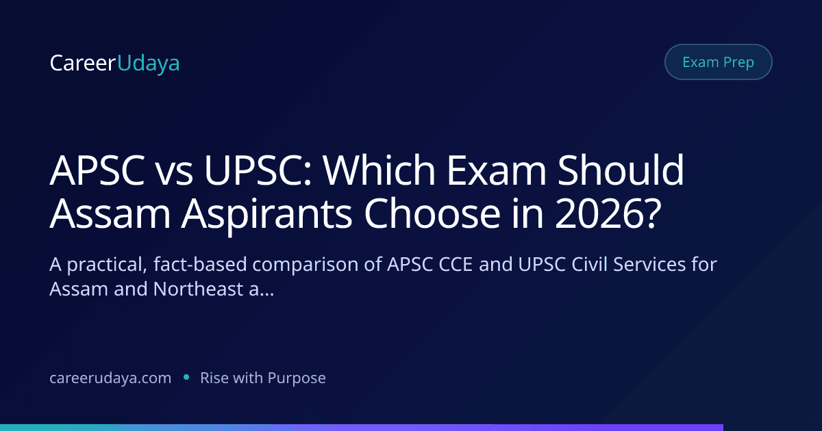 APSC vs UPSC: Which Exam Should Assam Aspirants Choose in 2026?