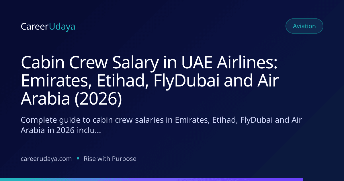 Cabin Crew Salary in UAE Airlines: Emirates, Etihad, FlyDubai and Air Arabia (2026)